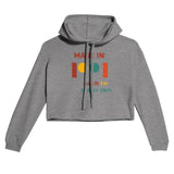 Bold & Cozy - Women's Fashion Customizable Cropped Hoodie - Dark Gray Heather - Hoodies