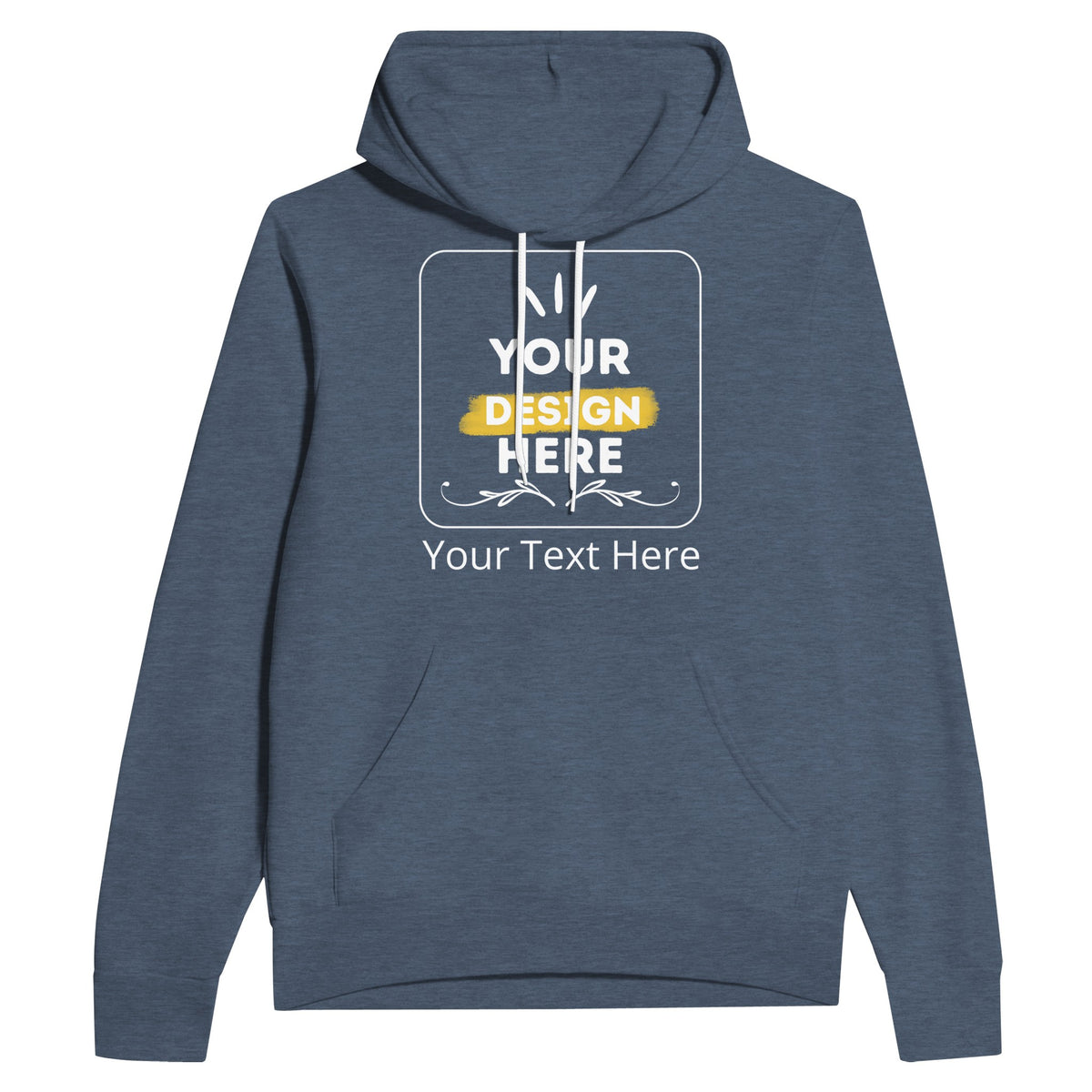 Effortless Style - Customizable Unisex Pullover Hoodie - Heather Navy - Pullover Hoodies