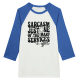 Embrace Sarcasm - Wear Your Wit with Our Unisex Raglan T-shirt! - White and True - T-shirts