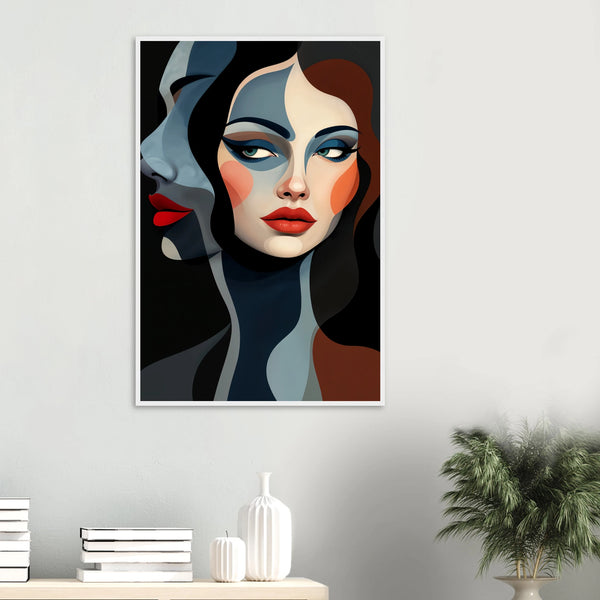 Dual Faces Wooden Framed Poster – A Gift of Inner Reflection - White frame - Wooden Framed Posters