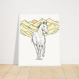 Mountain Majesty - The Spirit of the Wild - 40x50 cm 16x20″ White frame - Wooden Framed Posters