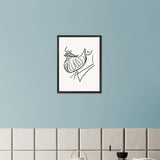 Beard and Bow - A Minimalist Tribute to Style - 45x60 cm 18x24″ Black frame - Wooden Framed Posters