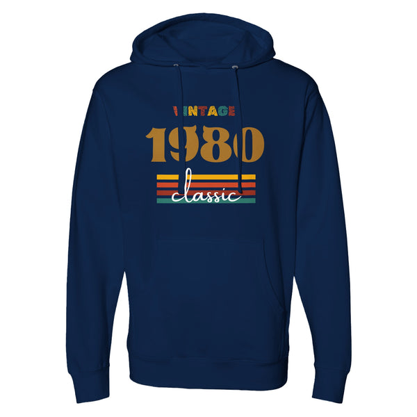 Stylish & Cozy Midweight Hoodie – Personalize the Year - Classic Navy - Sweatshirts