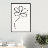 Simplicity in Bloom - Vintage-Inspired Floral Art - - Wooden Framed Posters