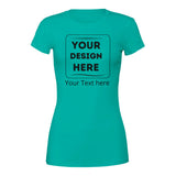 Elegance Redefined - Premium Customizable Women's Crewneck T-Shirt - Teal - T-shirts