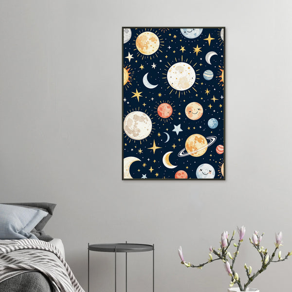 Lunar Giggles - Planet Beauty Poster - 60x90 cm 24x36″ - Metal Framed Posters