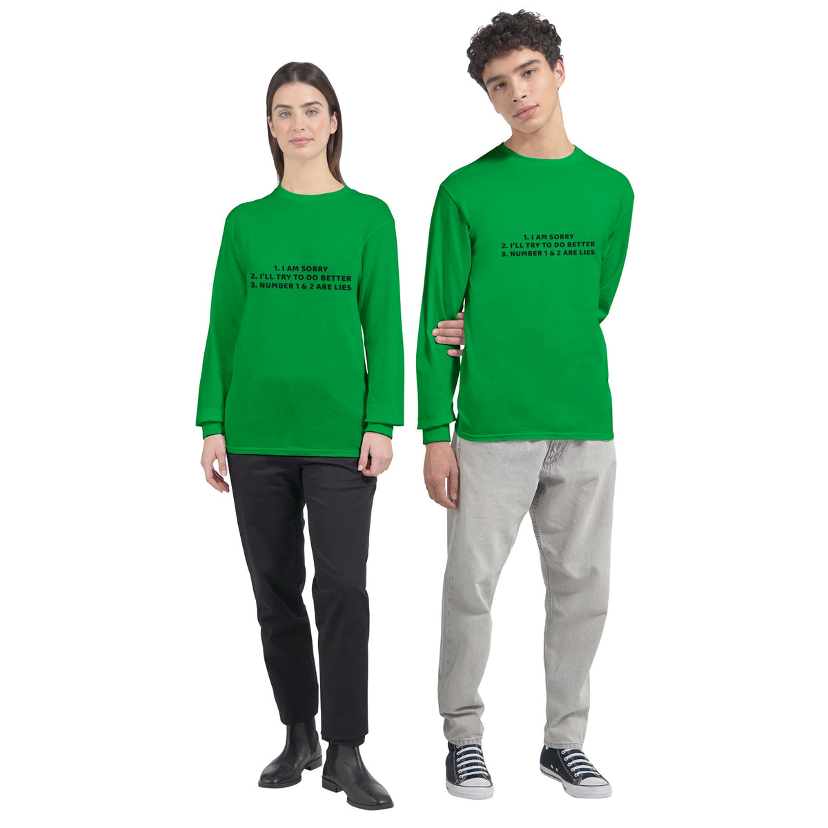 Truth in Layers - Unveiling the Honest Sleeve - Irish Green - Sweatshirt