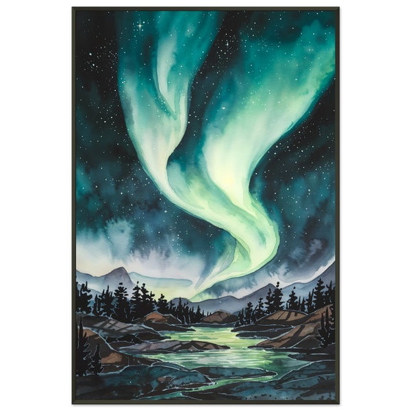 Northern Lights Wall Art – A Celestial Gift - - Metal Framed Posters
