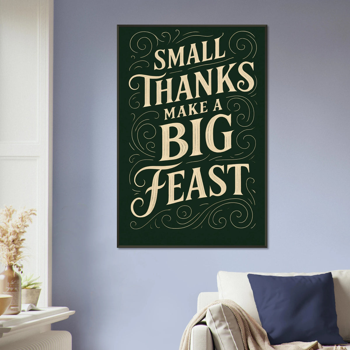 Thank You Art – Framed Metal Poster - - Metal Framed Posters