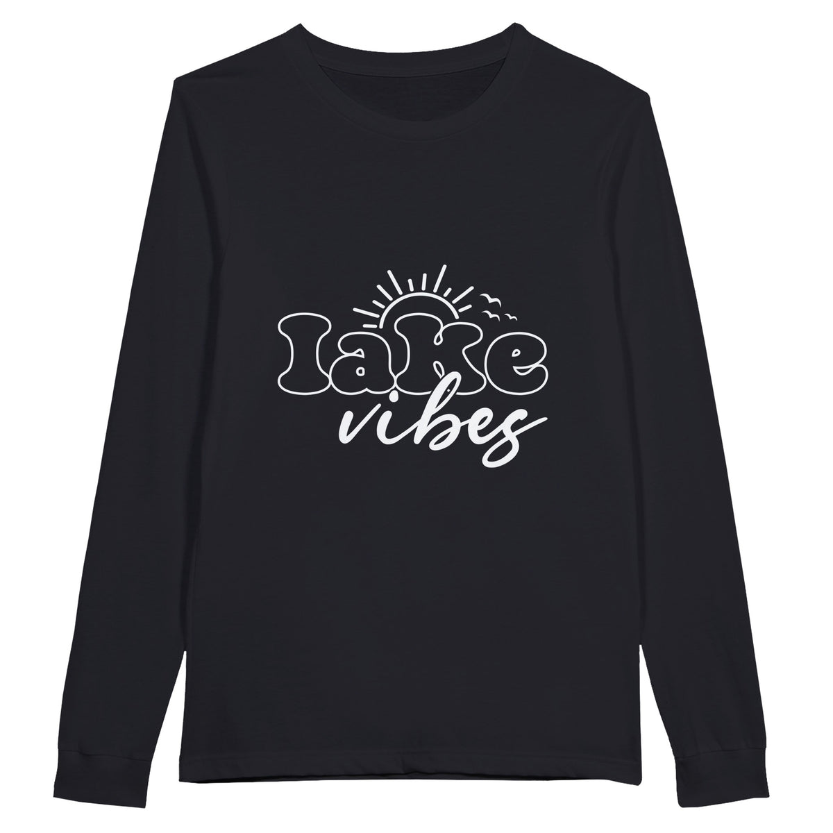 Tranquil Lake Essence - 'Lake vibes' Shirt - Black - Sweatshirt