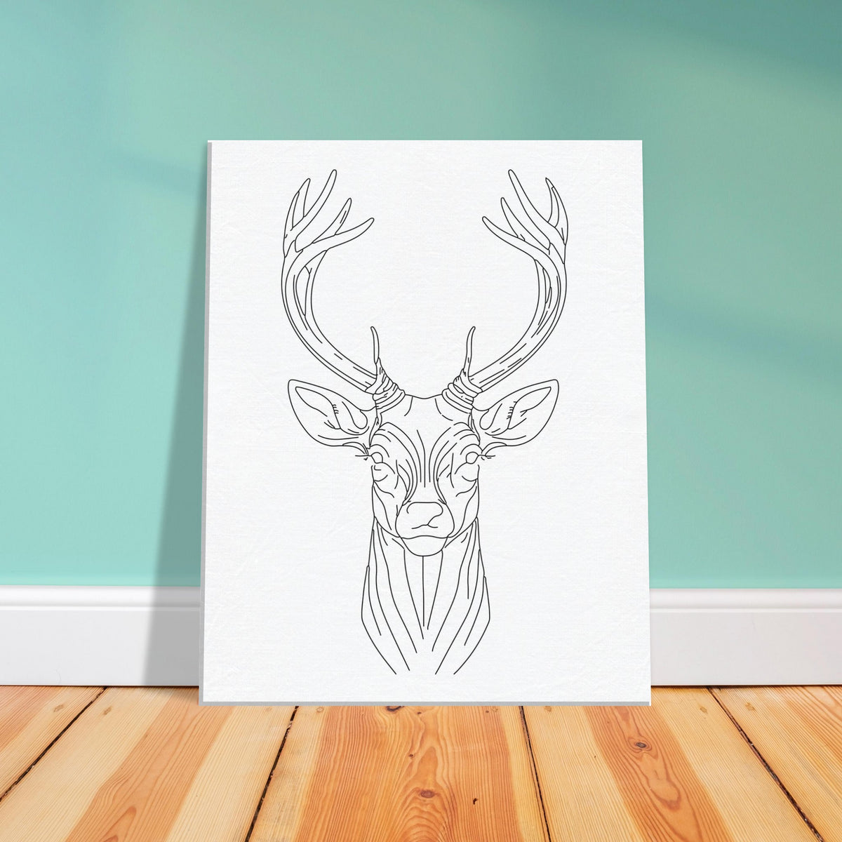 Graceful Stag - Minimalist Canvas Art - - Canvas Prints