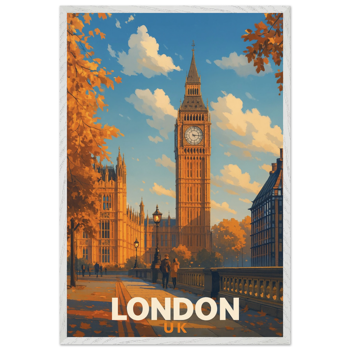 Gift Memories - Wooden Framed Poster of London Big Ben - Default Title - Wooden Framed Posters