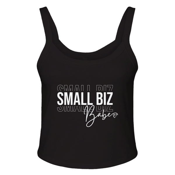 Championing Small Biz - Wear Your Support - solid blk blend - Tank Tops