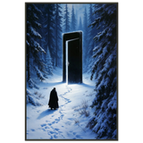 Winter Doorway Poster – Gift for Deep Thinkers - - Metal Framed Posters