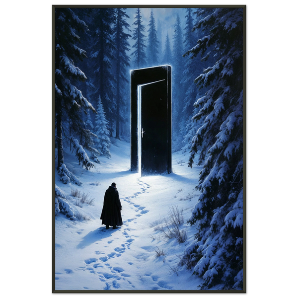 Winter Doorway Poster – Gift for Deep Thinkers - - Metal Framed Posters