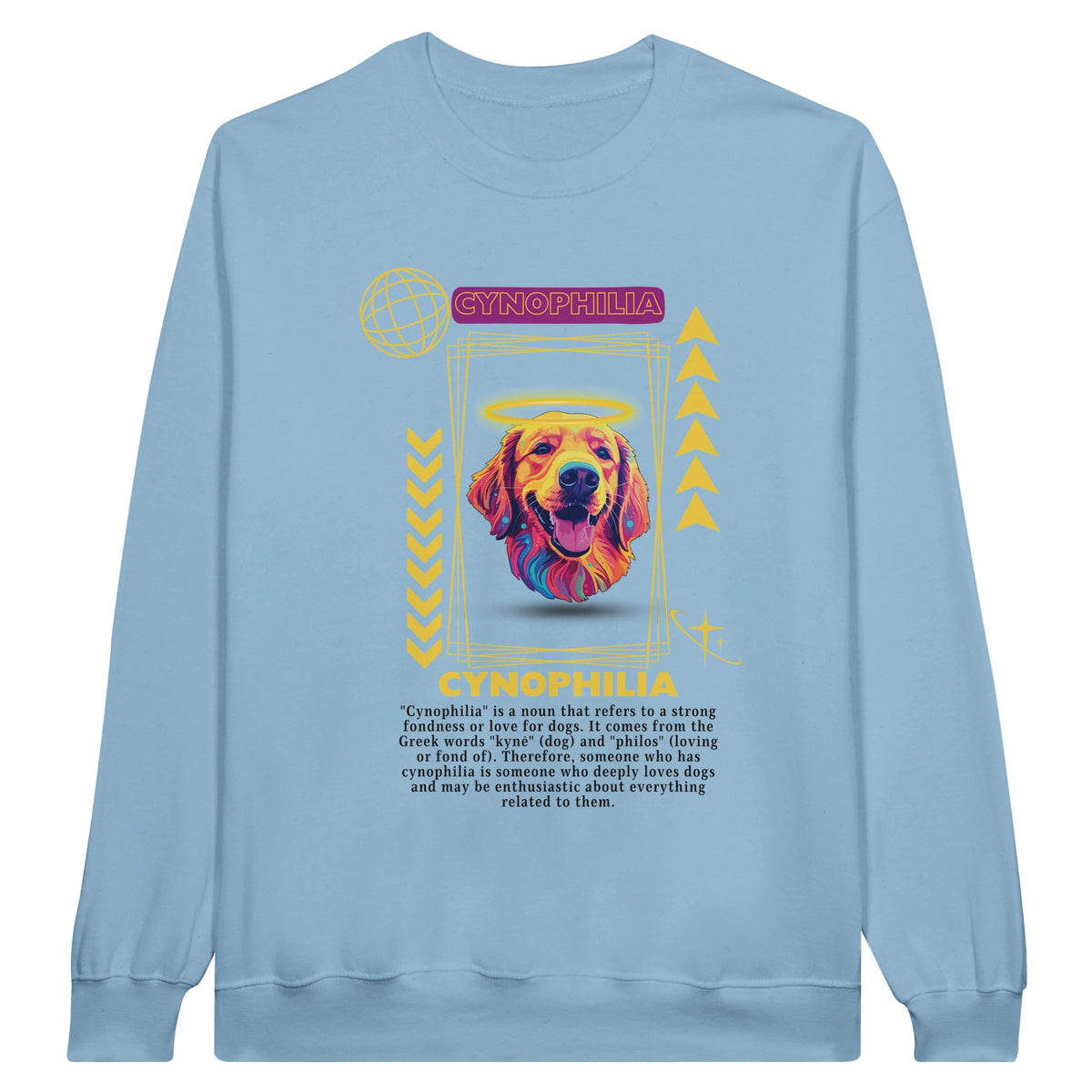 Divine Doggo - Cynophilia's Colorful Charm - Light Blue - Unisex Sweatshirts