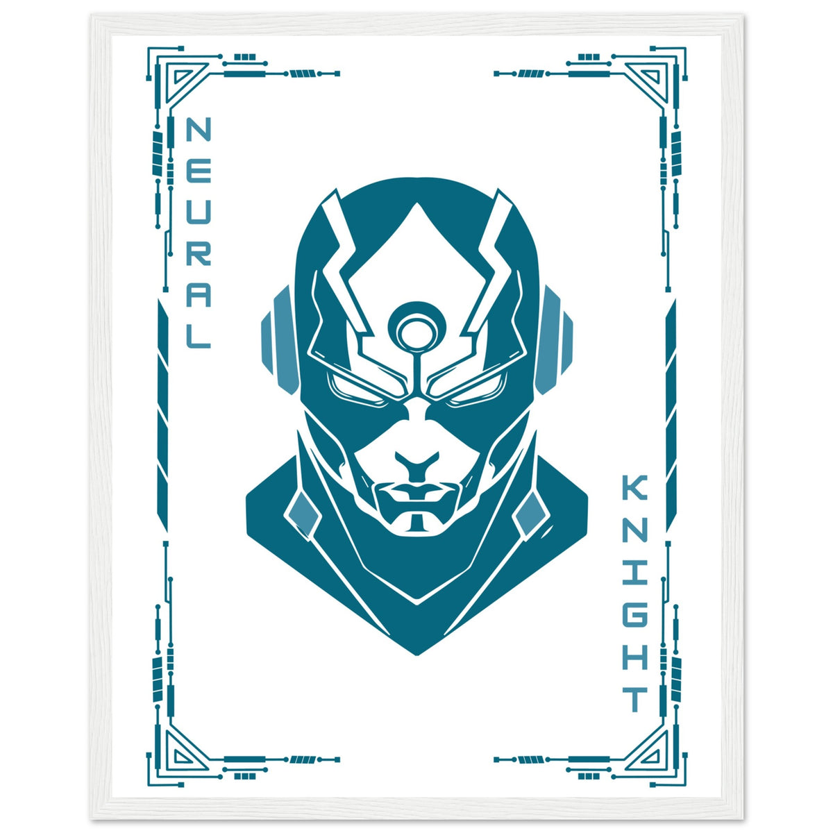 Transform Your Space - "Proton, Neural, Quantum Knights" Poster Set - - Wooden Framed Posters