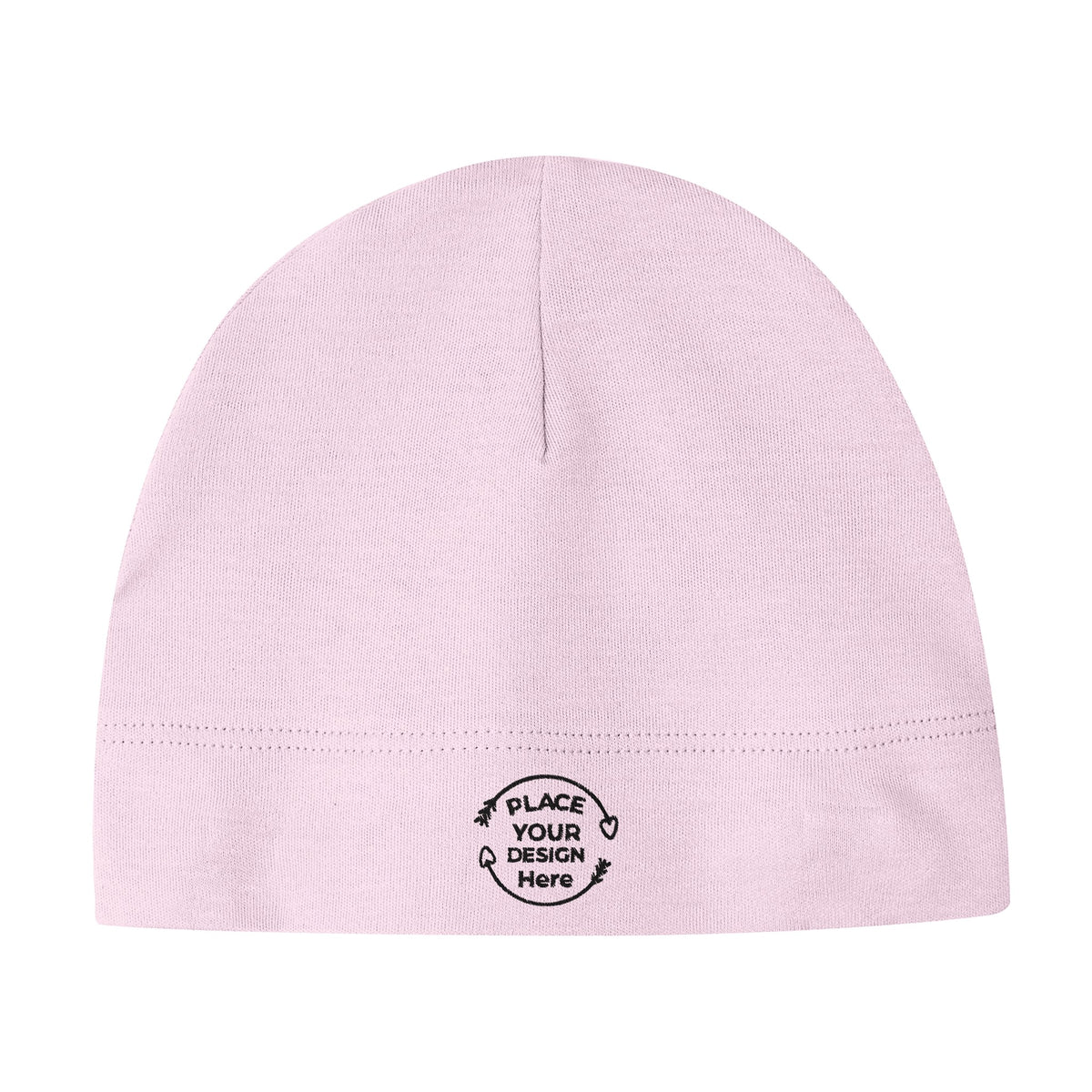 Eco-Friendly Comfort - Organic Customizable Baby Hat - Powder Pink - Beanies