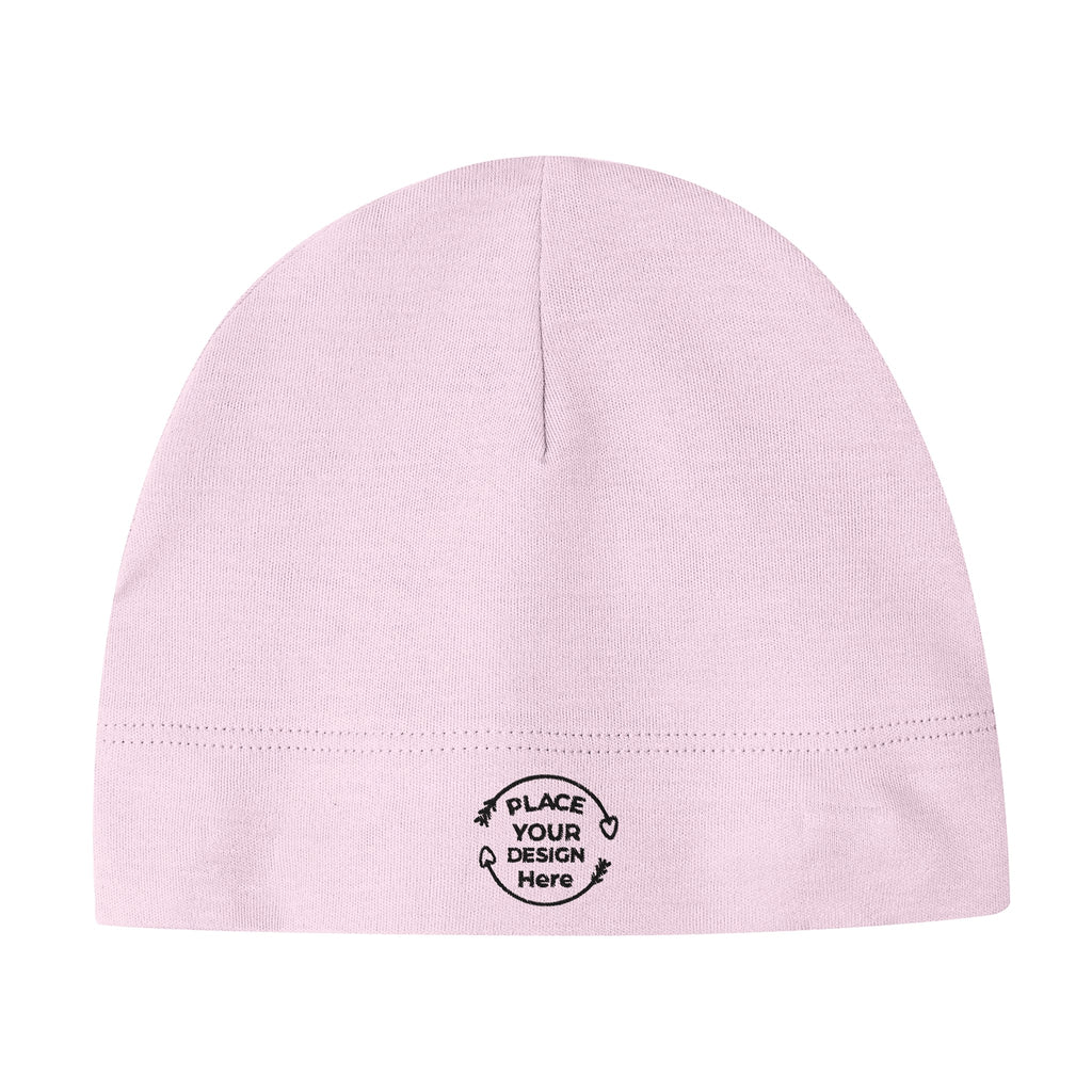 Eco-Friendly Comfort - Organic Customizable Baby Hat - Powder Pink - Beanies