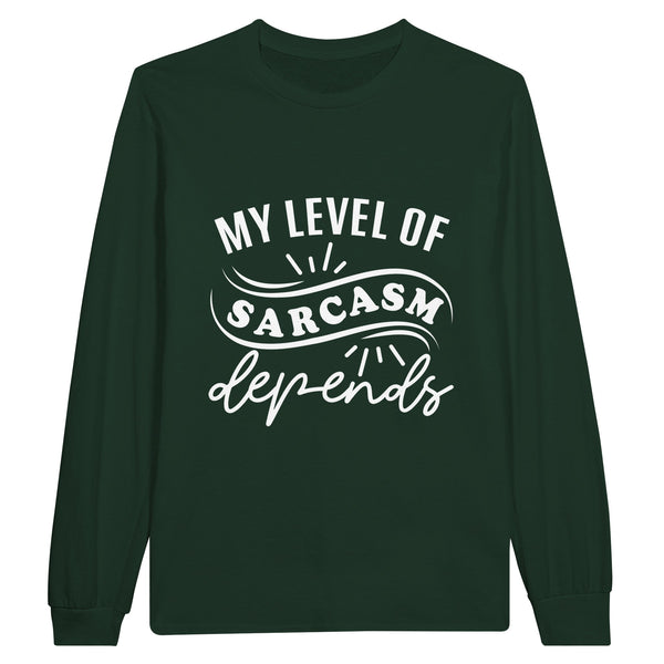 Sarcastic Statements - Longsleeve Cotton Comfort - Forest Green - Sweatshirt