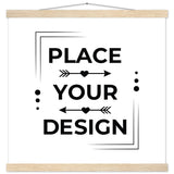 Stunning Art Display - Premium Customizable Poster - 45x45 cm 18x18″ Natural wood wall hanger - Posters With Hanger