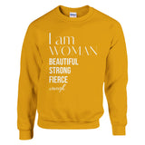 Fierce Femininity - Celebrating Womanhood - Gold - Crewneck Sweatshirts