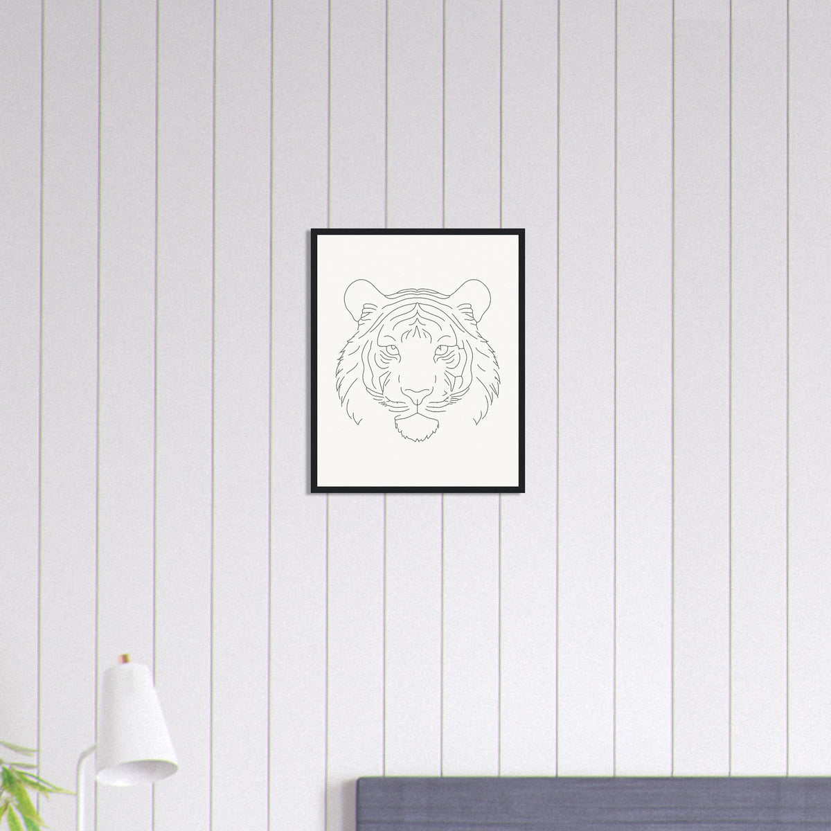 Majestic Lines - The Tiger's Gaze - - Wooden Framed Posters