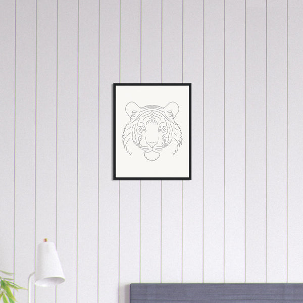 Majestic Lines - The Tiger's Gaze - - Wooden Framed Posters