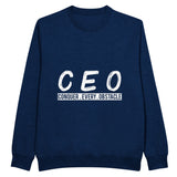 Conquer Every Challenge - CEO Motivation - Navy - Sweatshirts