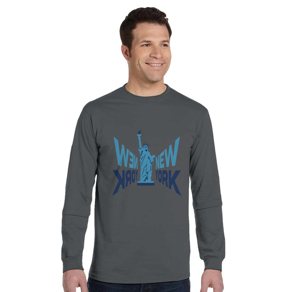 Liberty in Style - New York City Long-Sleeve Tee - Charcoal - T-shirts