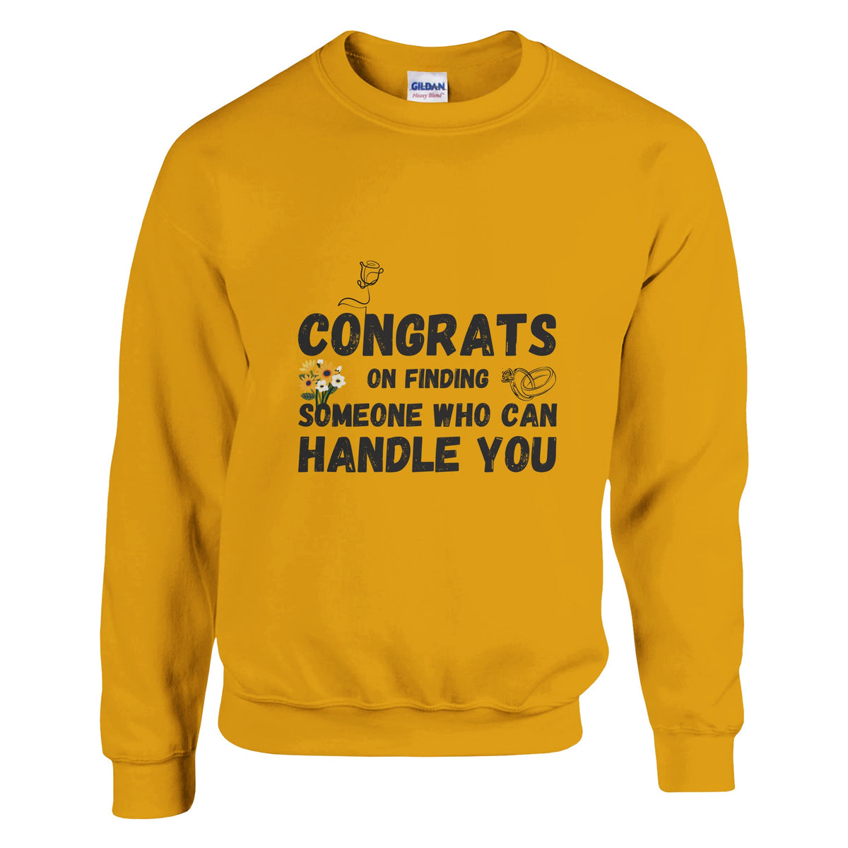 Handle With Care - Congrats Crewneck - Gold - Sweatshirts