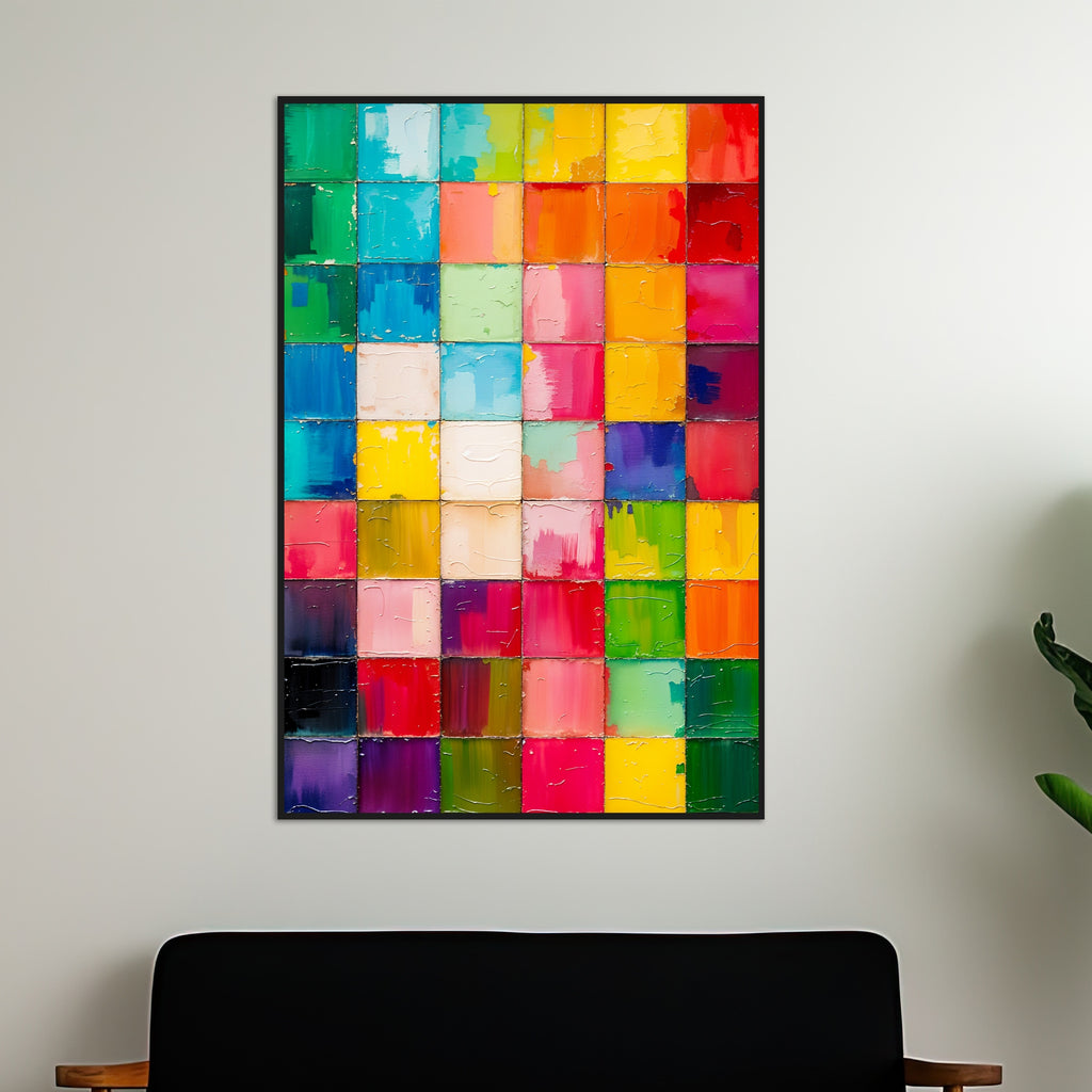 Square Deal - A Geometric Gem - 24x36 - Framed Posters