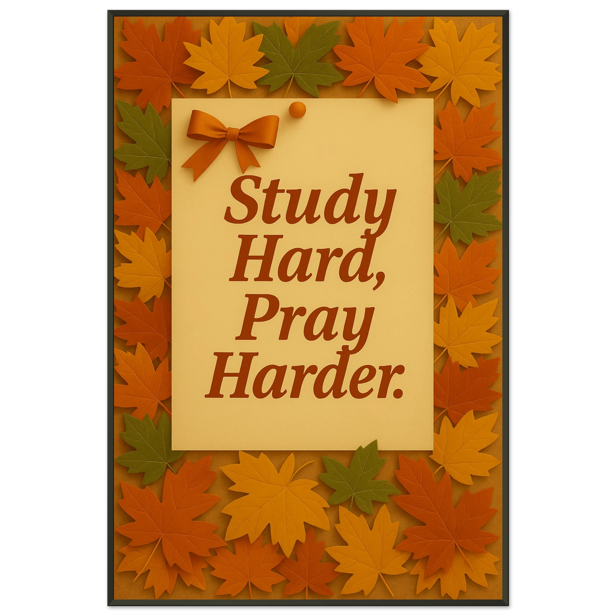 Gift of Faith & Focus – Study Metal Framed Poster - - Metal Framed Posters