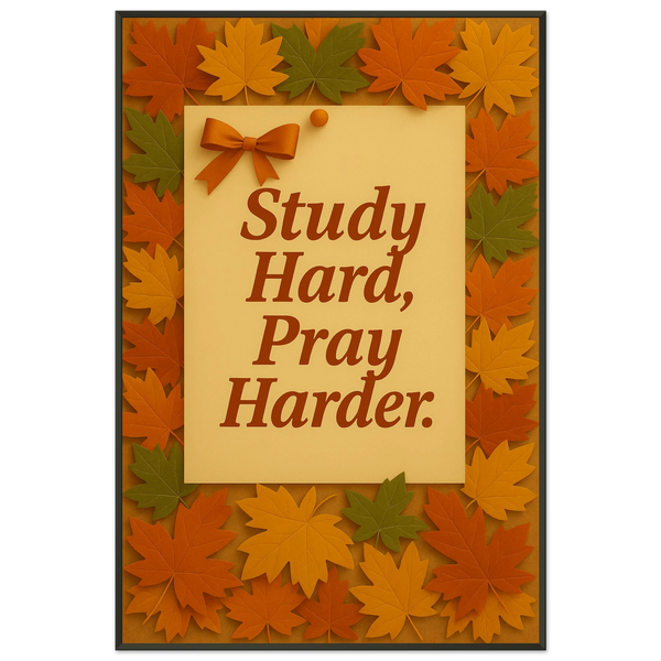 Gift of Faith & Focus – Study Metal Framed Poster - - Metal Framed Posters