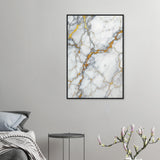 Gilded Marble - Luxury Texture Framed Poster - 60x90 cm 24x36″ Black frame - Wooden Framed Posters