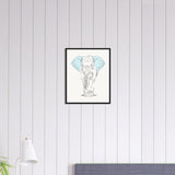 Sublime Serenity - Elephant in Pastel - - Wooden Framed Posters