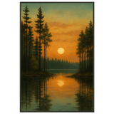 Gift of Peace - Sunset Forest Metal Framed Poster - - Metal Framed Posters