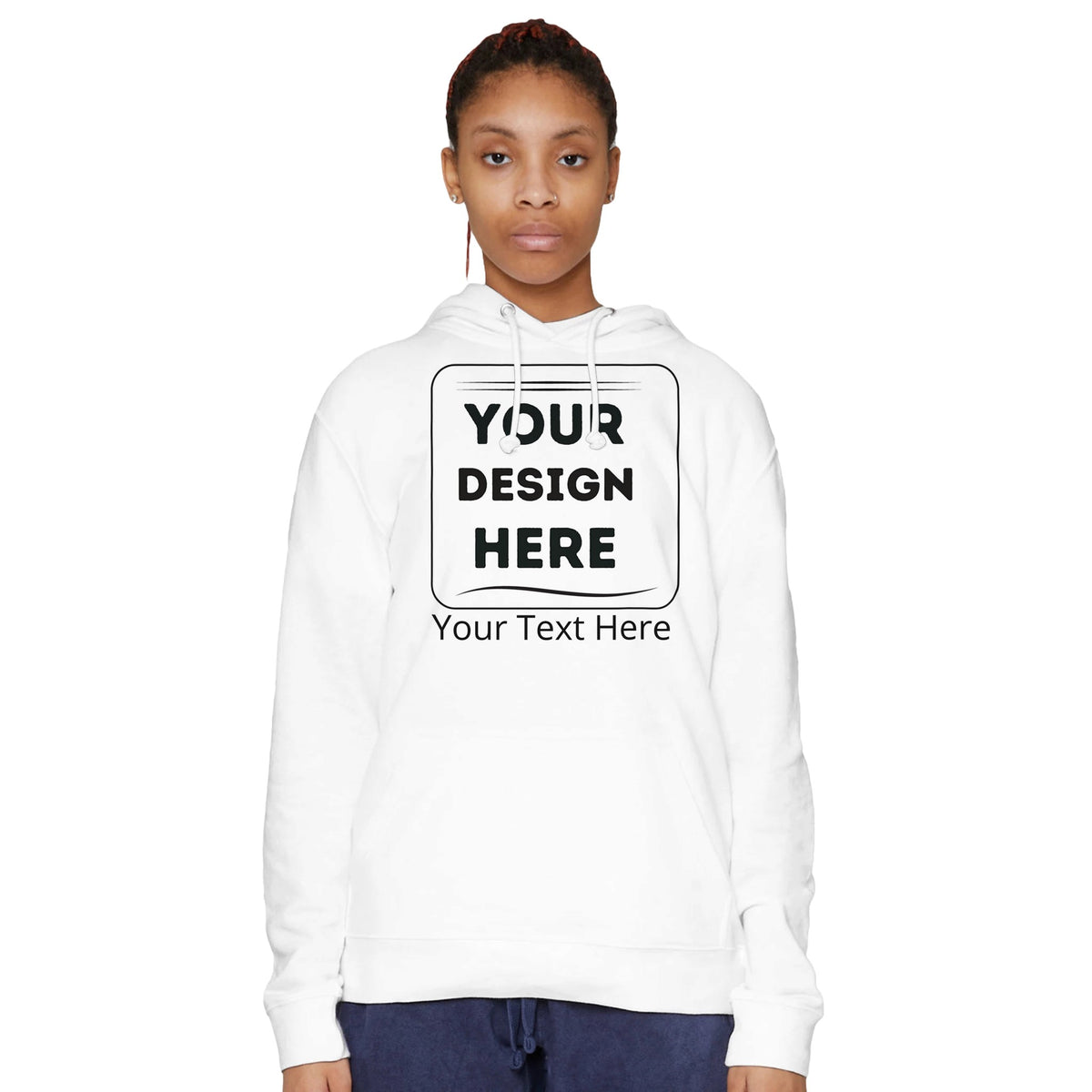 Year-Round Comfort - The Perfect Pullover Hoodie - White L - Print Material