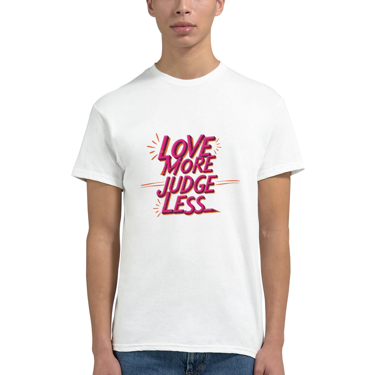 Embrace Positivity - Love More, Judge Less Shirt - - T-shirts