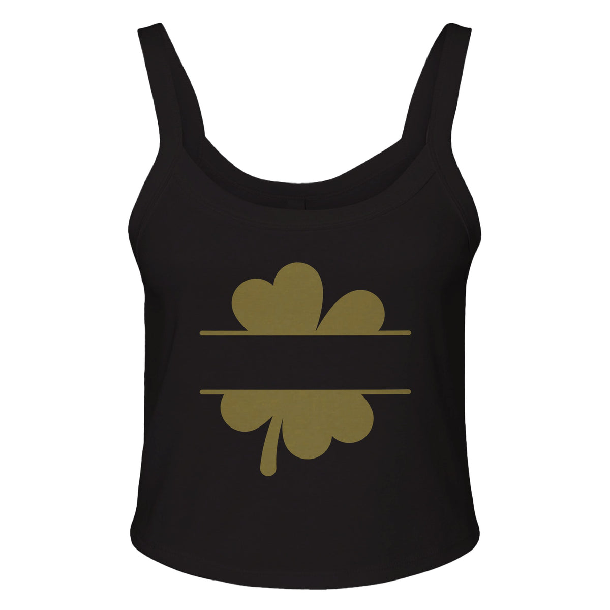 Cut Leaf - Embrace Natural Beauty - solid blk blend - Tank Tops