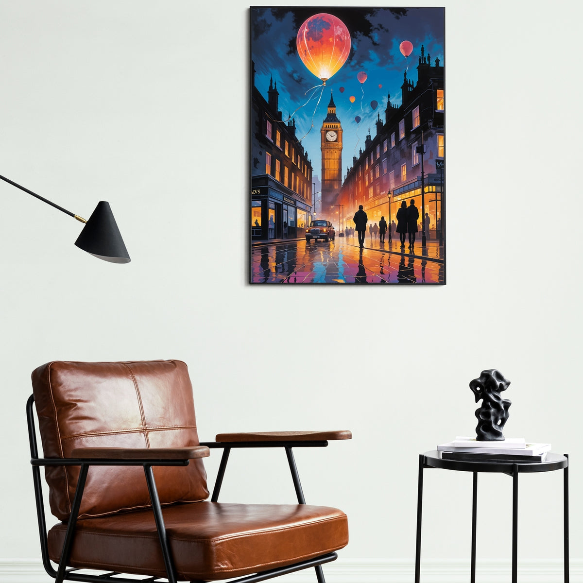 AI Twilight at Big Ben - 24x36 - Framed Posters