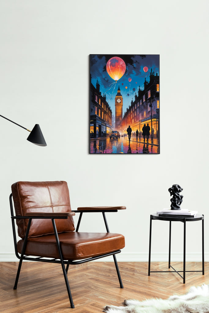 AI Twilight at Big Ben - 24x36 - Framed Posters