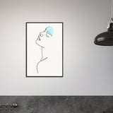 Modern Muse - Abstract Line Art Elegance - - Wooden Framed Posters