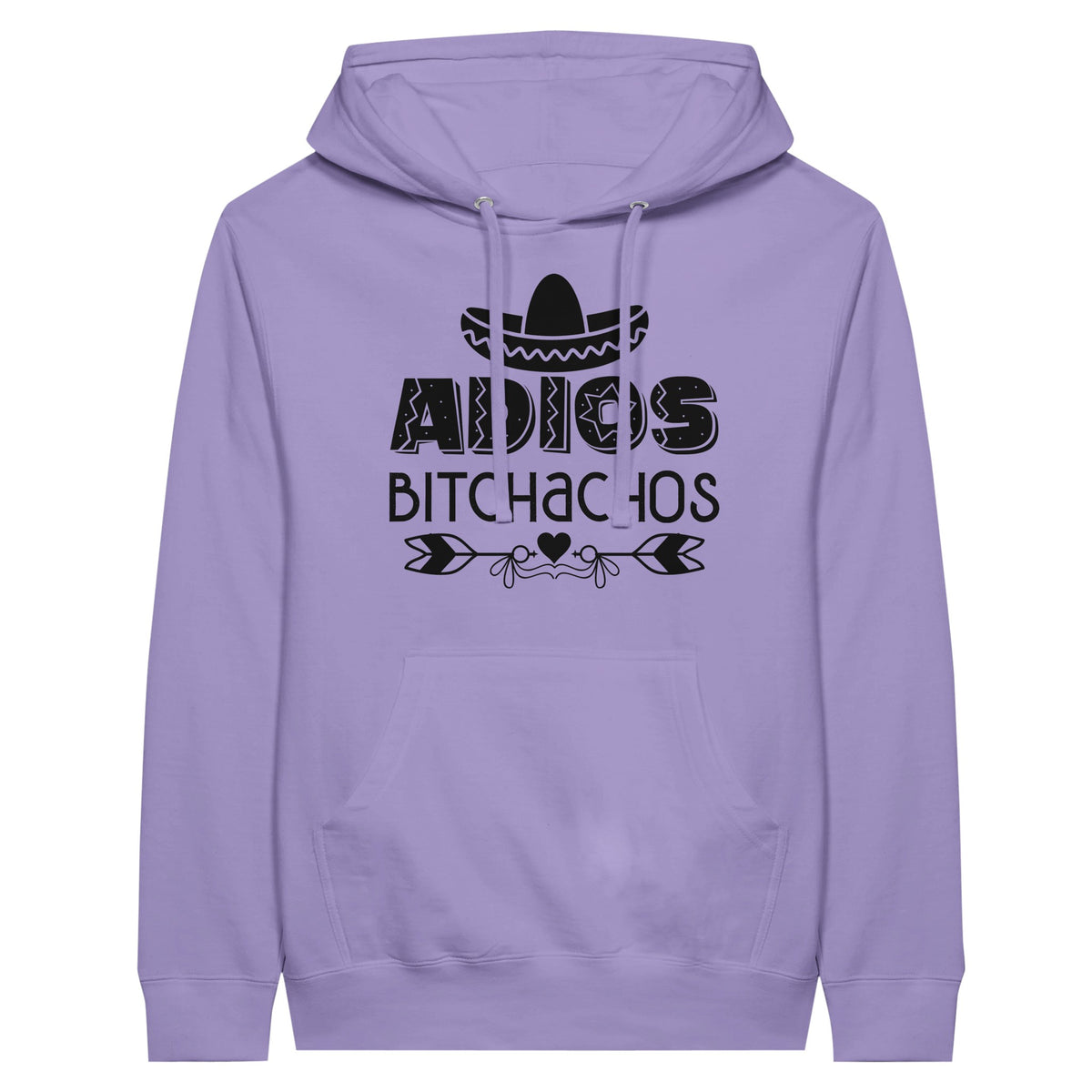 Adios Bitchachos Sombrero Heart - Lavender - Hoodies