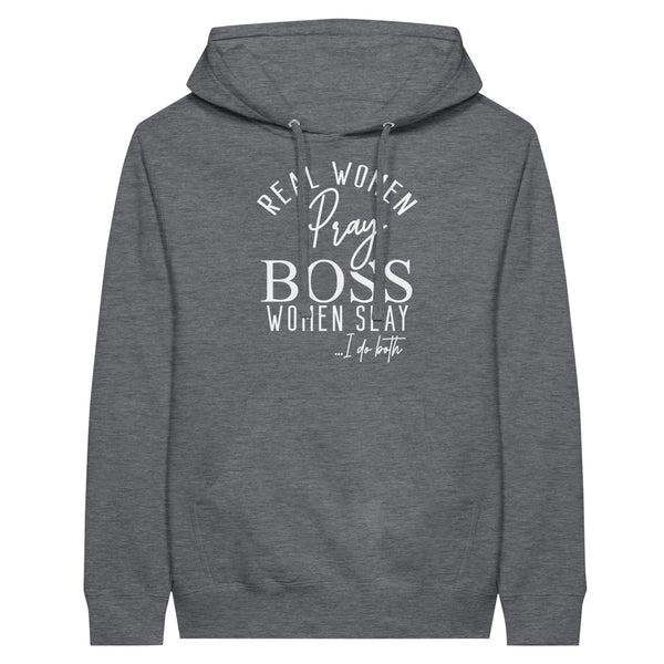 Strength in Style - Real Women, Real Boss - Charcoal Heather - Hoodies