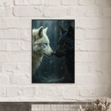 Gift Strength & Balance – Wolf Metal Framed Poster - - Metal Framed Posters