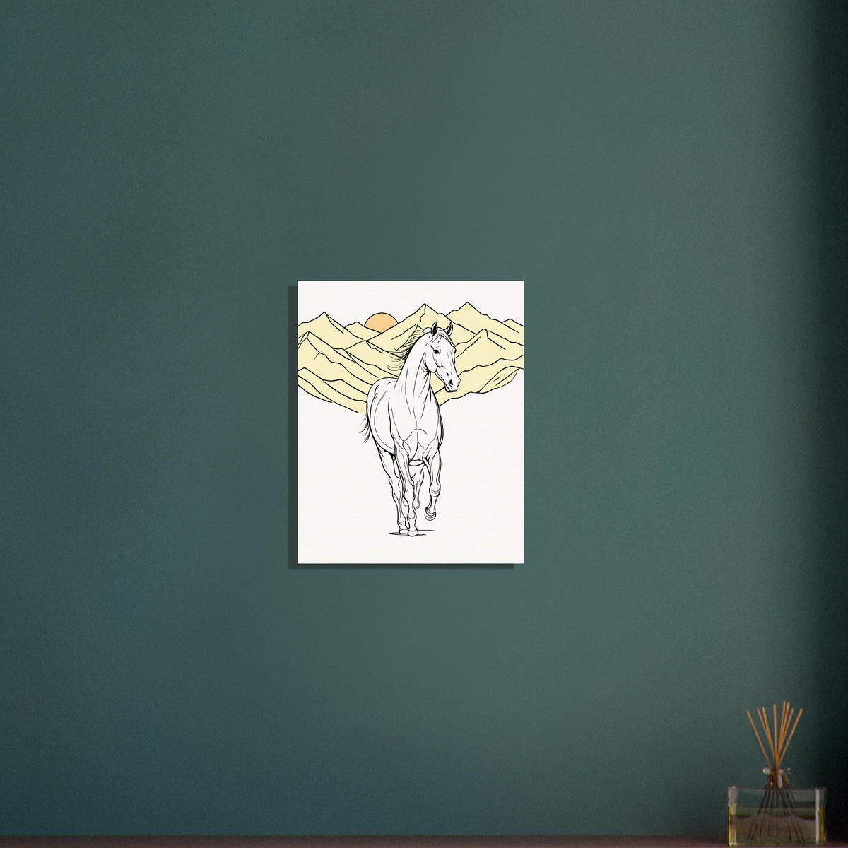 Majestic Freedom - Horse in Mountainous Landscape - - Posters