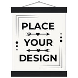 Elevate Your Space - Customizable Premium Matte Paper Poster with Hanger - 20x25 cm 8x10″ Black wall hanger - Wooden Framed Posters