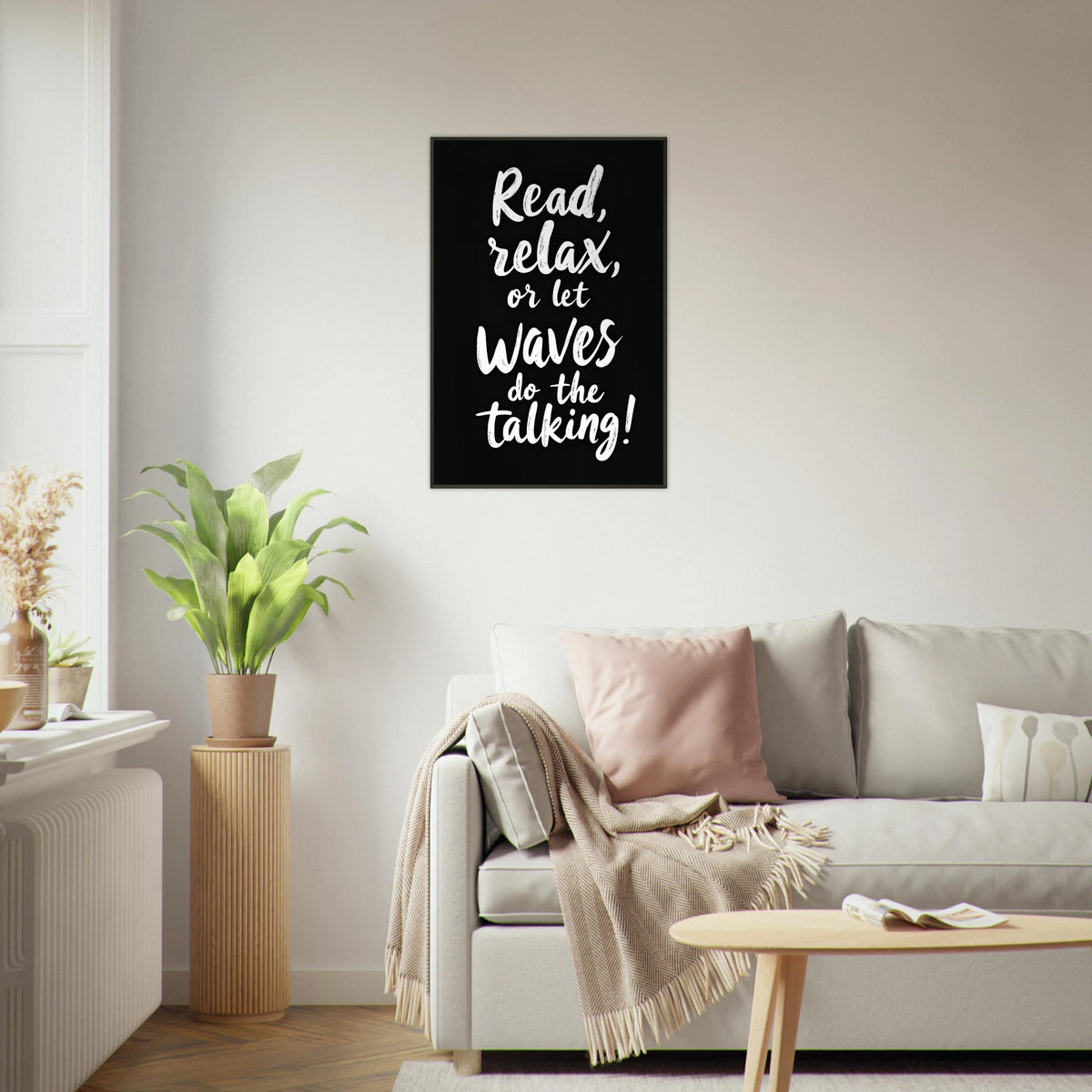Relax & Recharge - A Framed Message of Tranquility - 60x90 cm 24x36″ - Metal Framed Posters