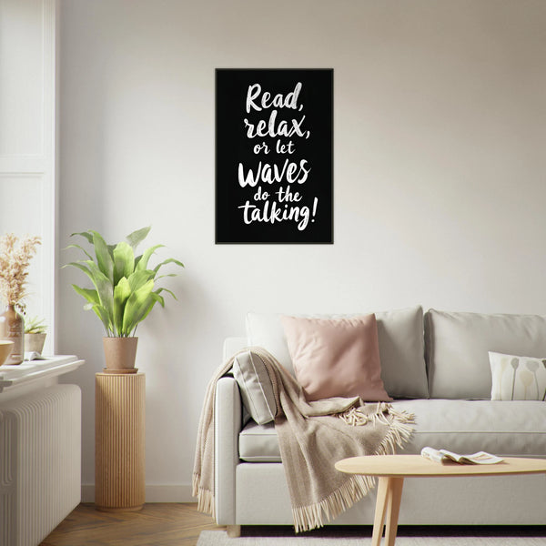 Relax & Recharge - A Framed Message of Tranquility - 60x90 cm 24x36″ - Metal Framed Posters